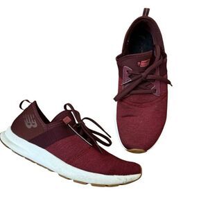 New Balance Fuelcore Nergize Burgundy Red Slip On Sneakers Size 8.5